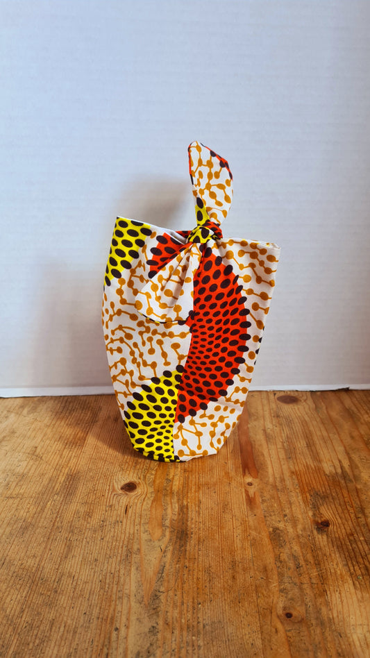 Knot Tie (Gift) Bag (L) - African Wax Print Fabric