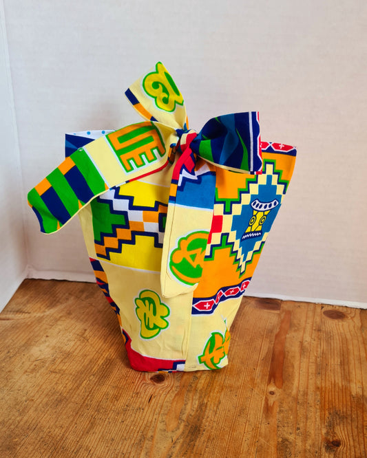 Big Bow (Gift) Bag (XL) - African Wax Print Fabric