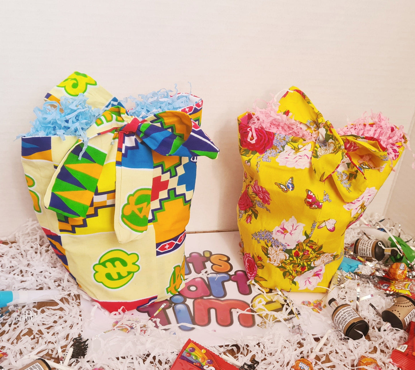 Big Bow (Gift) Bag (XL) - African Wax Print Fabric