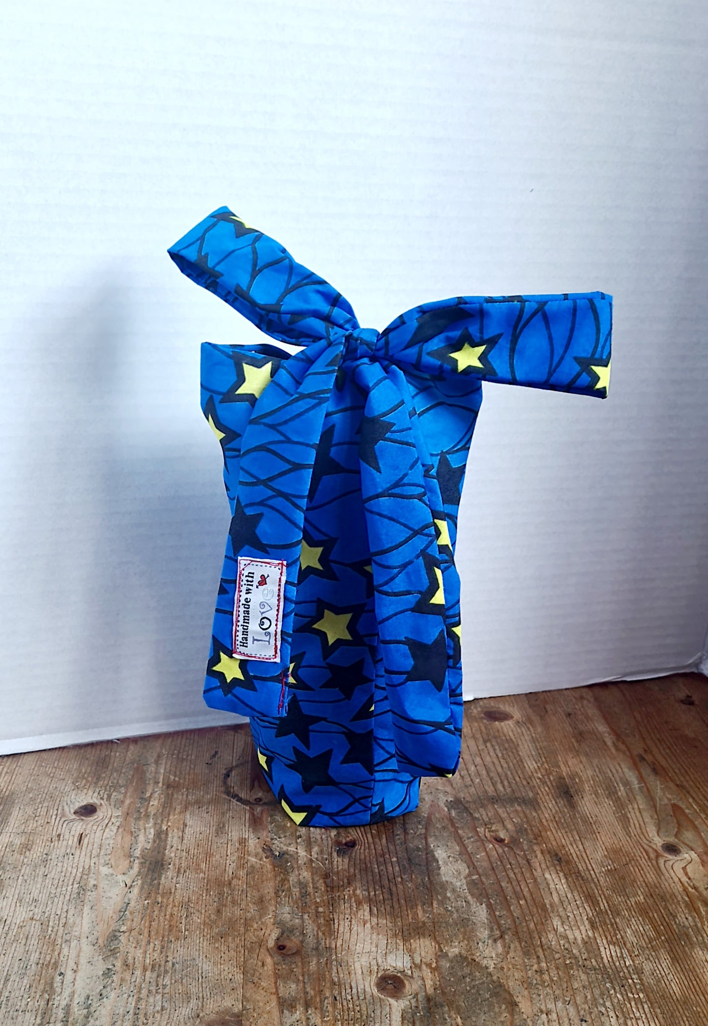 Big Bow Bottle (Gift) Bag - African Wax Print Fabric
