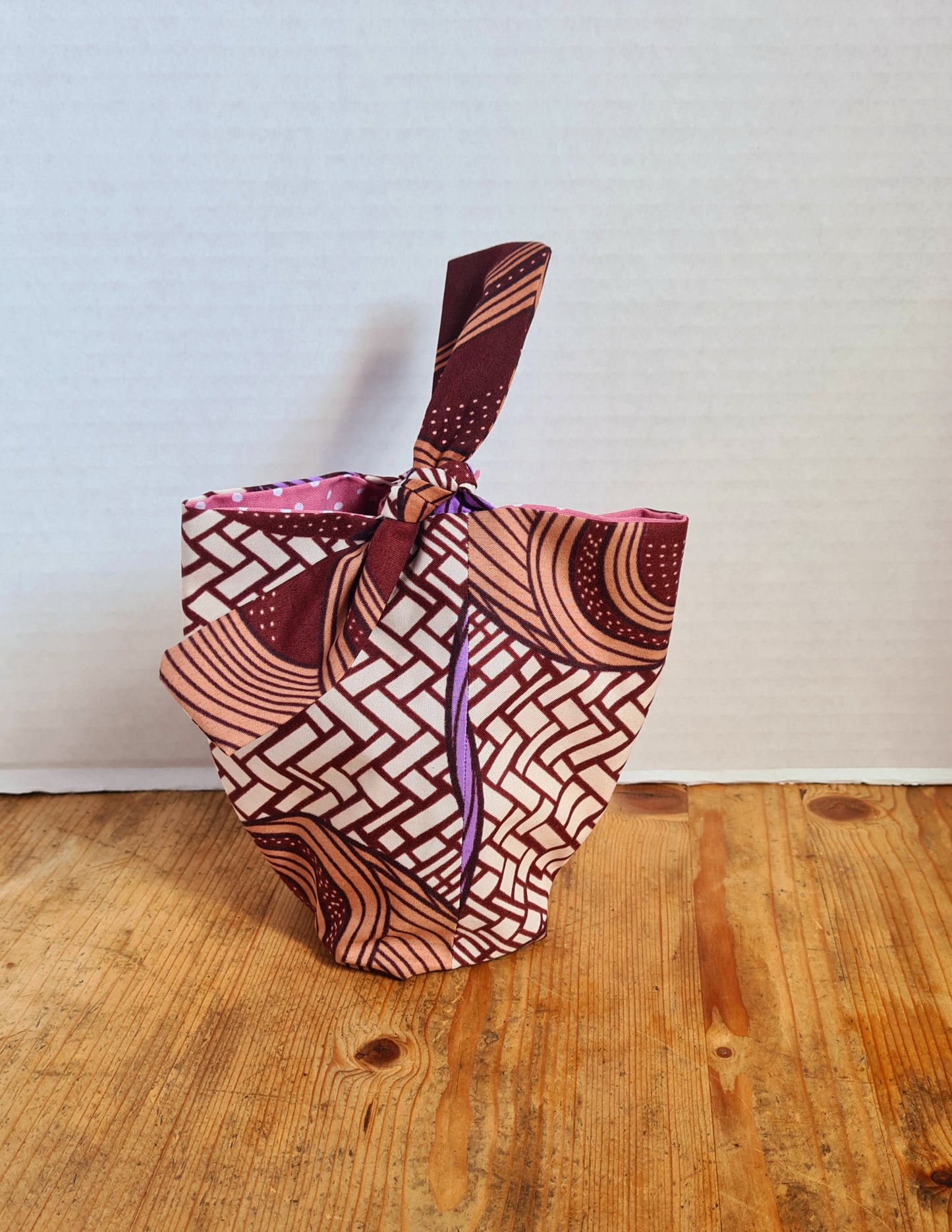 Knot Tie (Gift) Bag (S) - African Wax Print Fabric