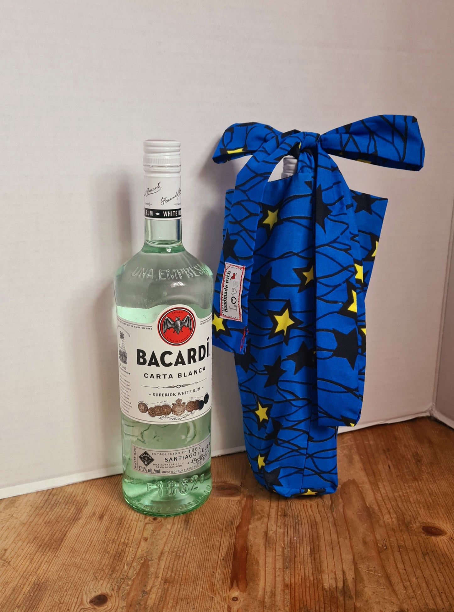 Big Bow Bottle (Gift) Bag - African Wax Print Fabric