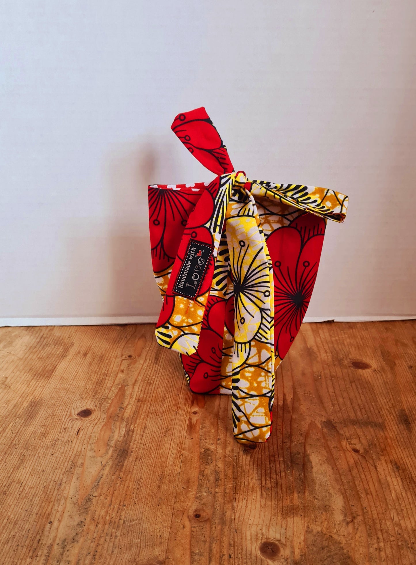 Big Bow (Gift) Bag (L) - African Wax Print Fabric