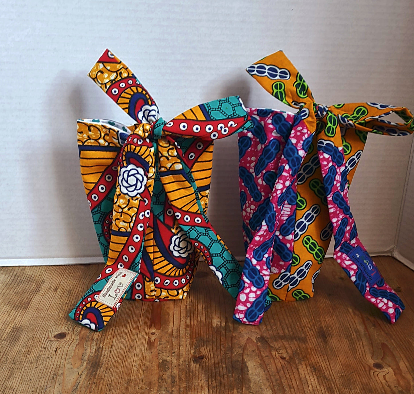 Big Bow (Gift) Bag (L) - African Wax Print Fabric