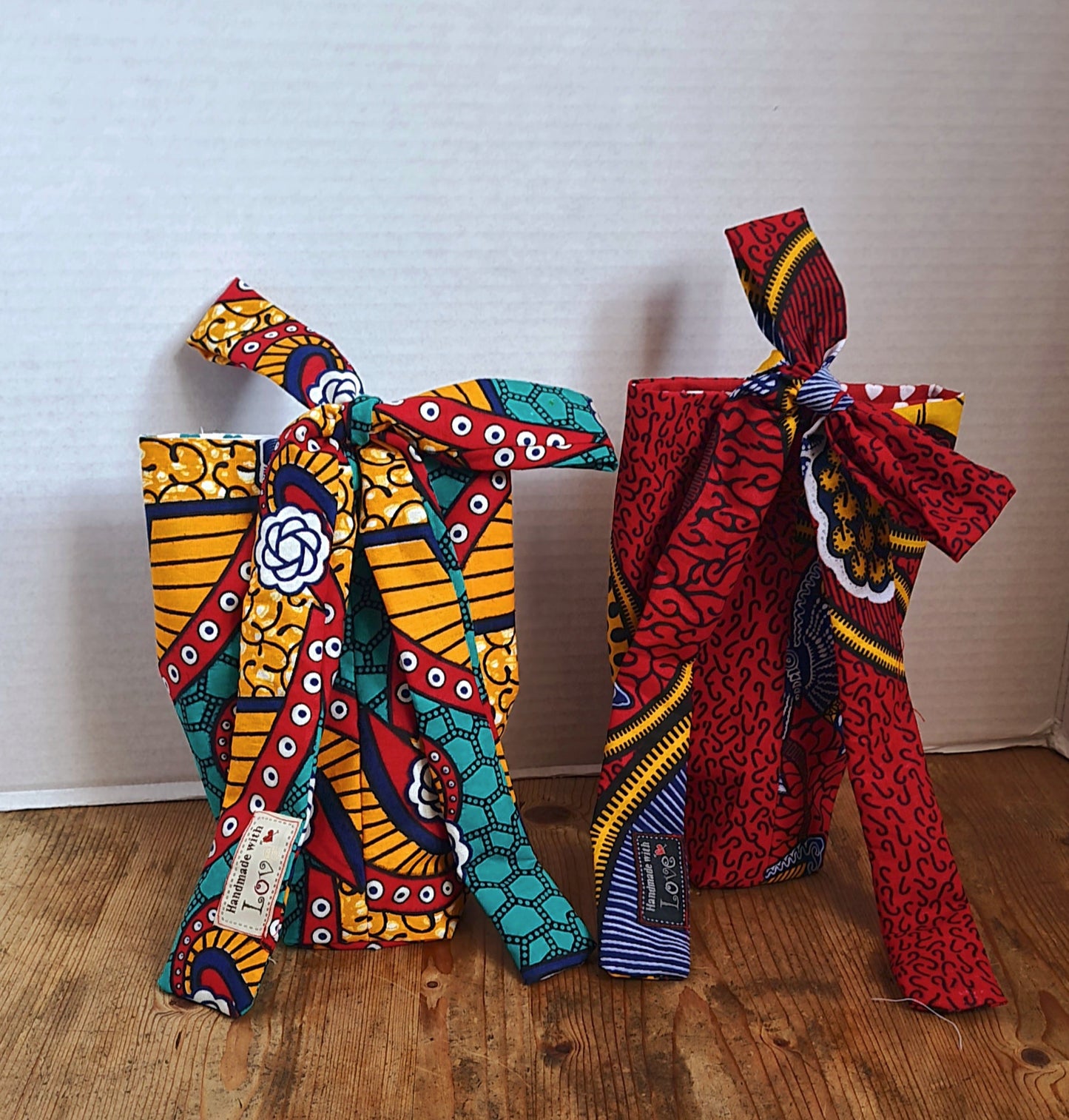 Big Bow (Gift) Bag (L) - African Wax Print Fabric