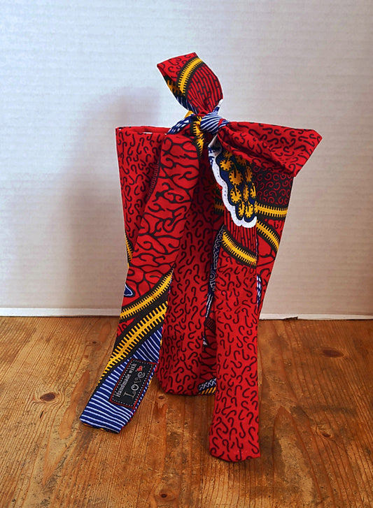 Big Bow (Gift) Bag (L) - African Wax Print Fabric