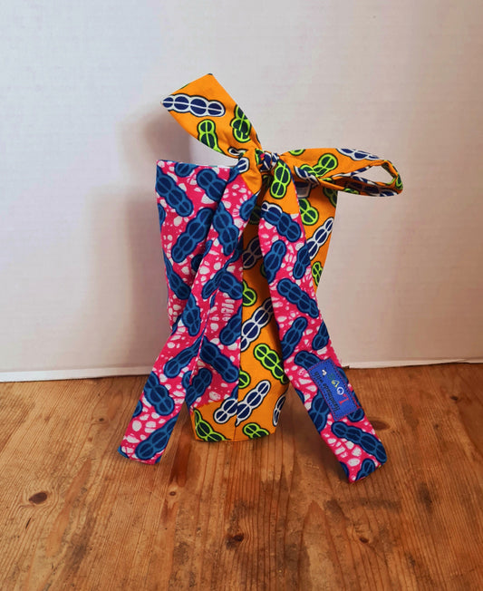 Big Bow (Gift) Bag (L) - African Wax Print Fabric