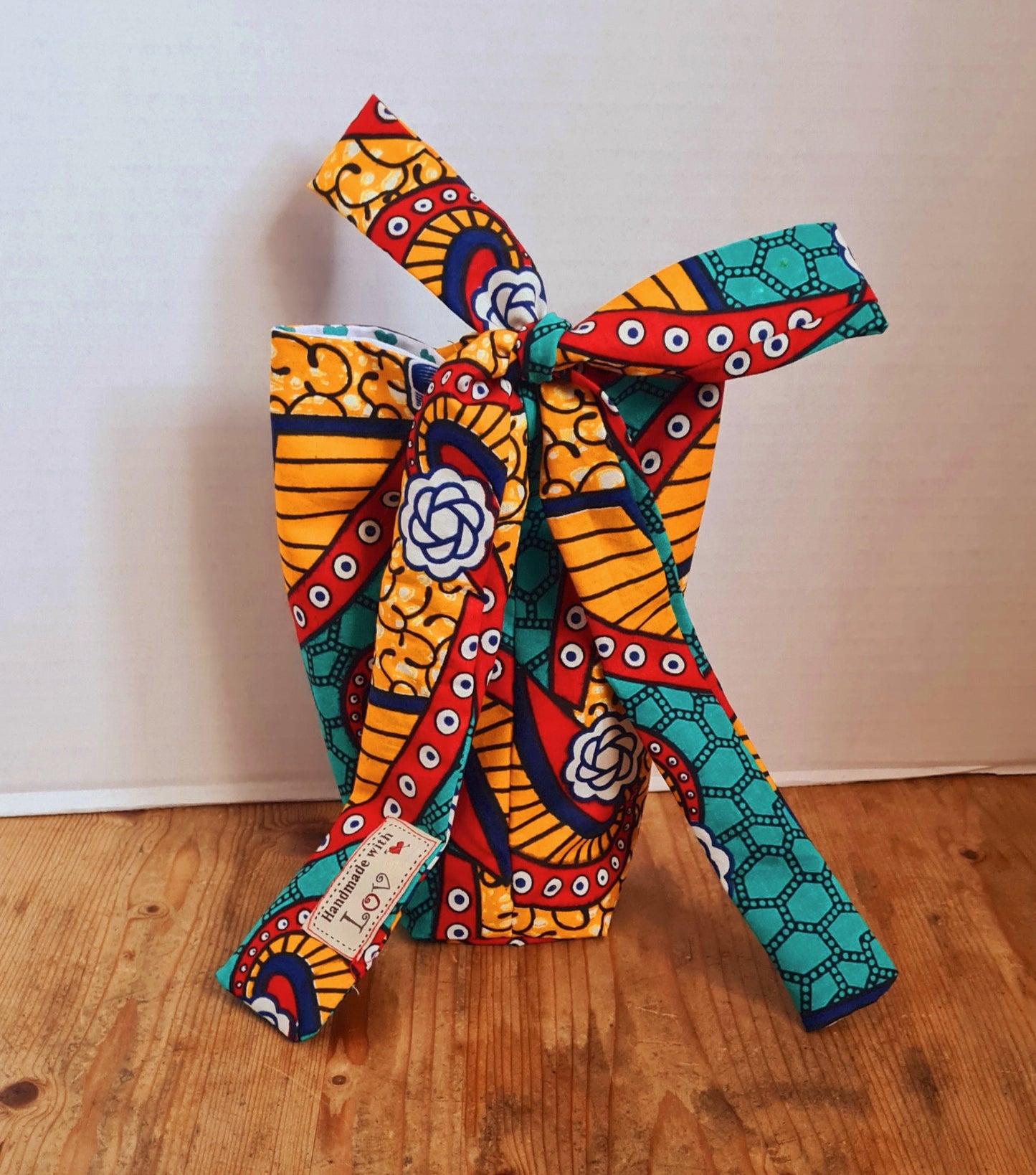 Big Bow (Gift) Bag (L) - African Wax Print Fabric