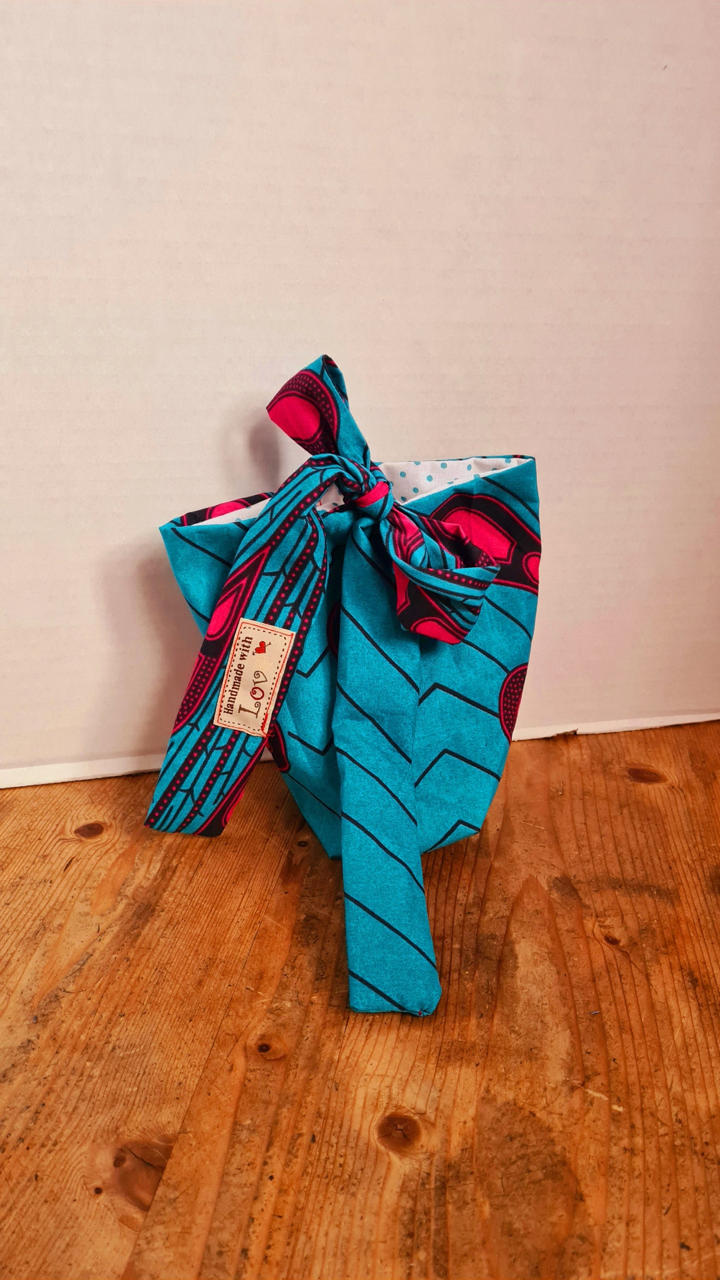 Big Bow (Gift) Bag (M) - African Wax Print Fabric