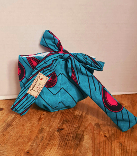 Big Bow (Gift) Bag (S) - African Wax Print Fabric