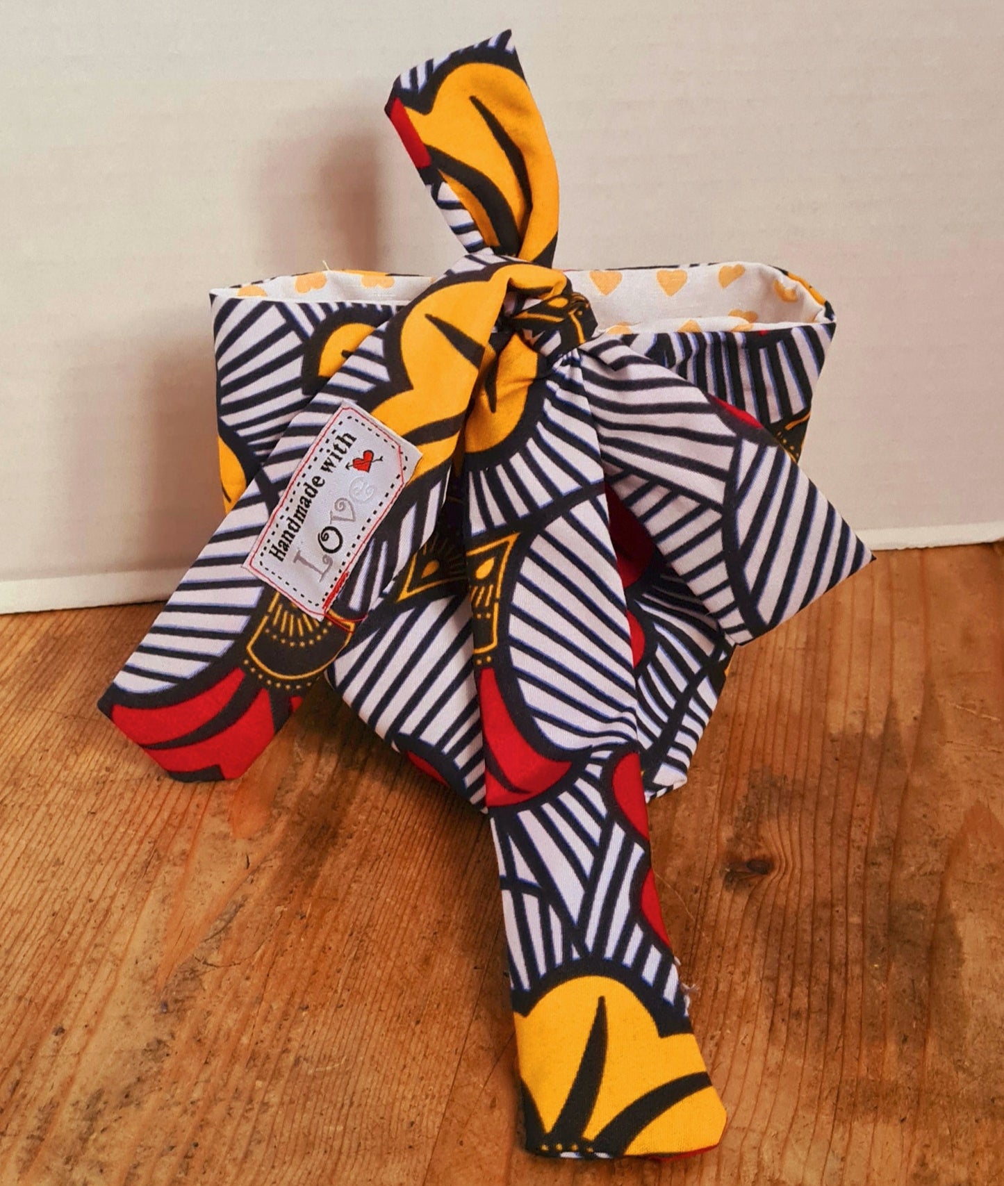 Big Bow (Gift) Bag (S) - African Wax Print Fabric
