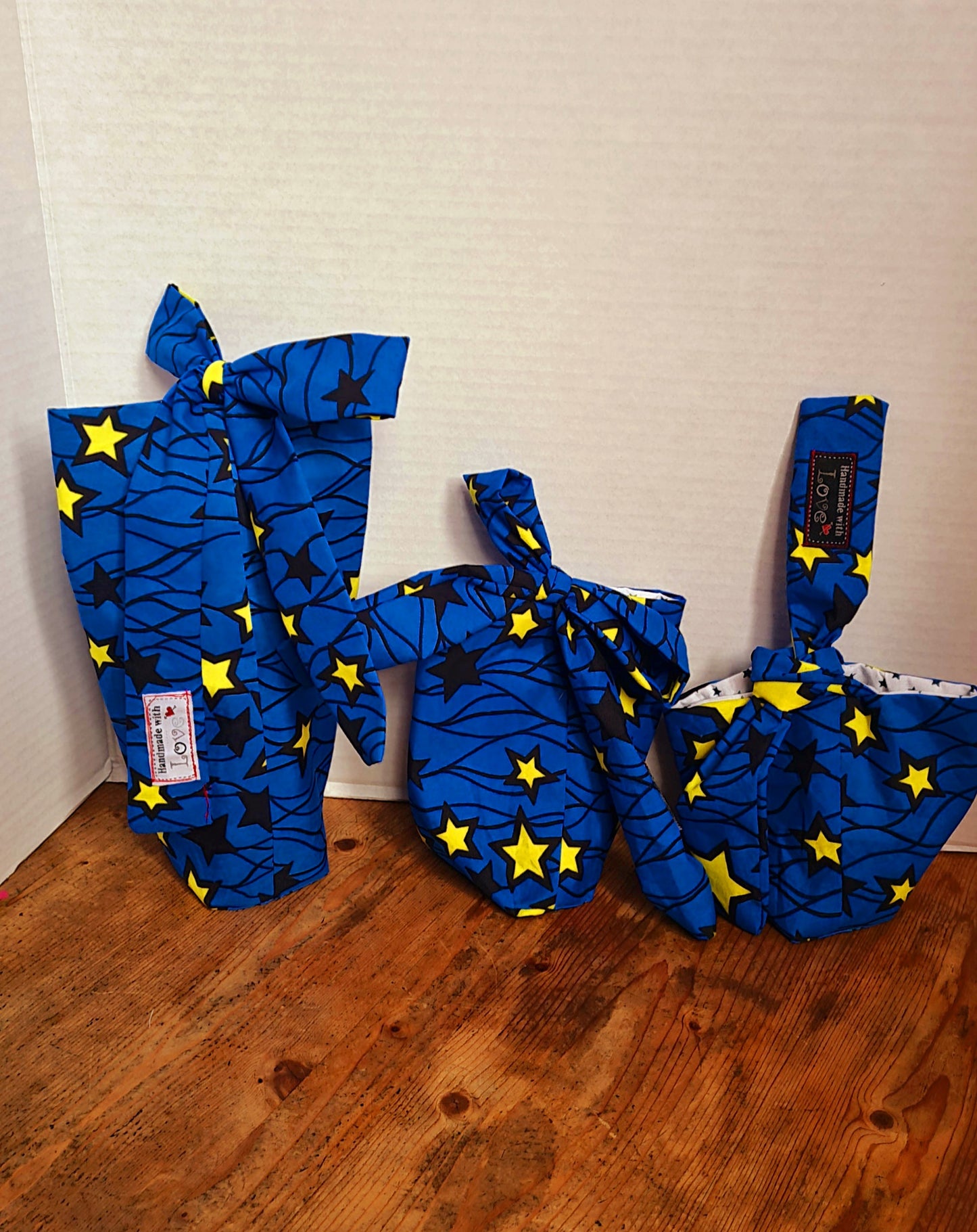 Big Bow (Gift) Bag (M) - African Wax Print Fabric