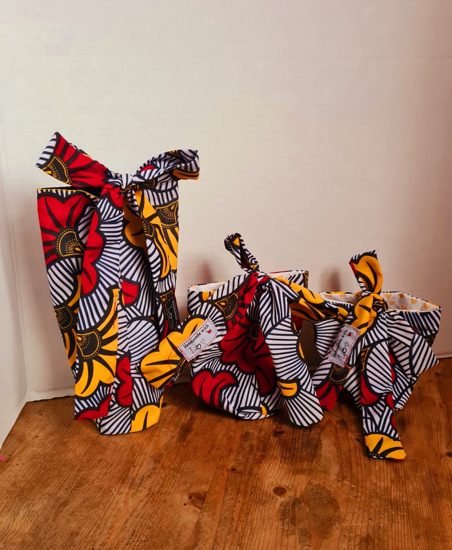 Big Bow (Gift) Bag (M) - African Wax Print Fabric