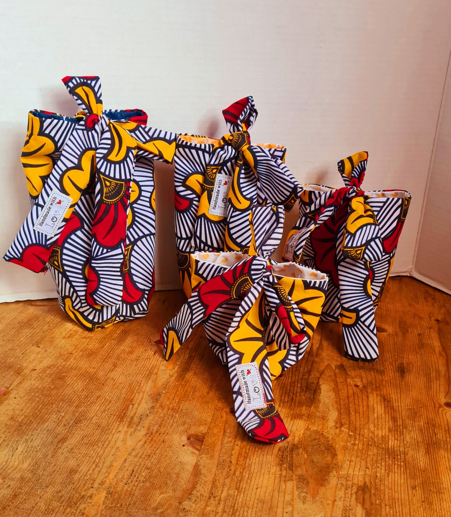Big Bow (Gift) Bag (S) - African Wax Print Fabric