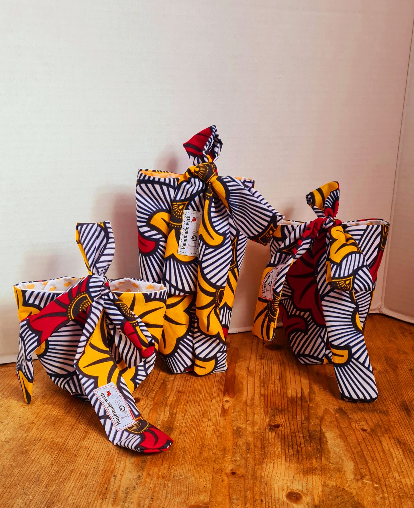 Big Bow (Gift) Bag (S) - African Wax Print Fabric