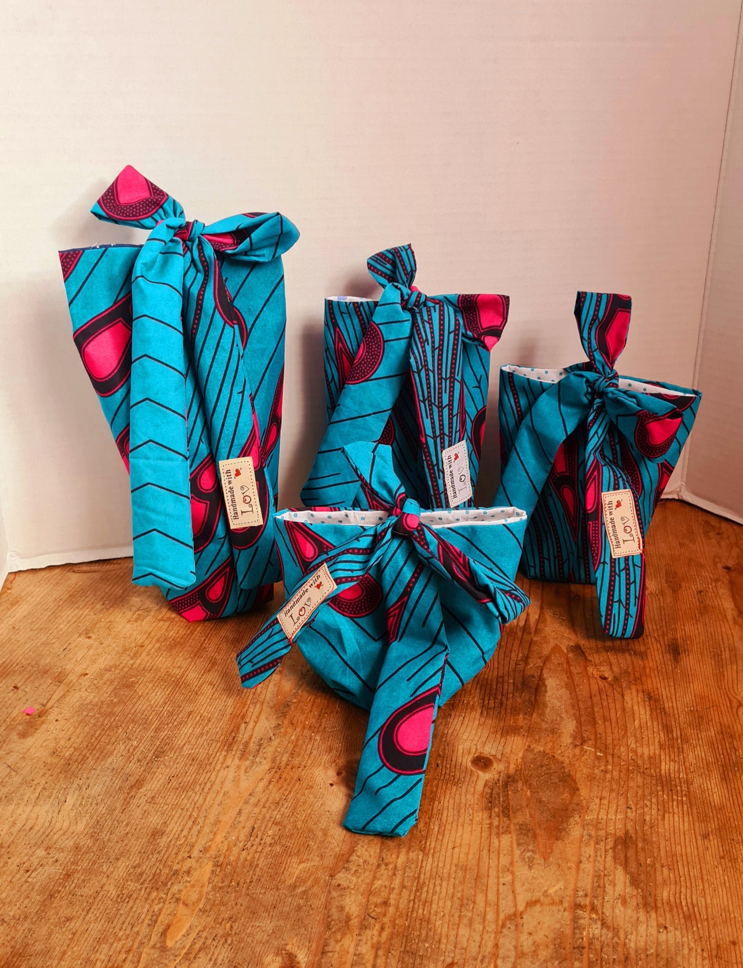 Big Bow (Gift) Bag (M) - African Wax Print Fabric