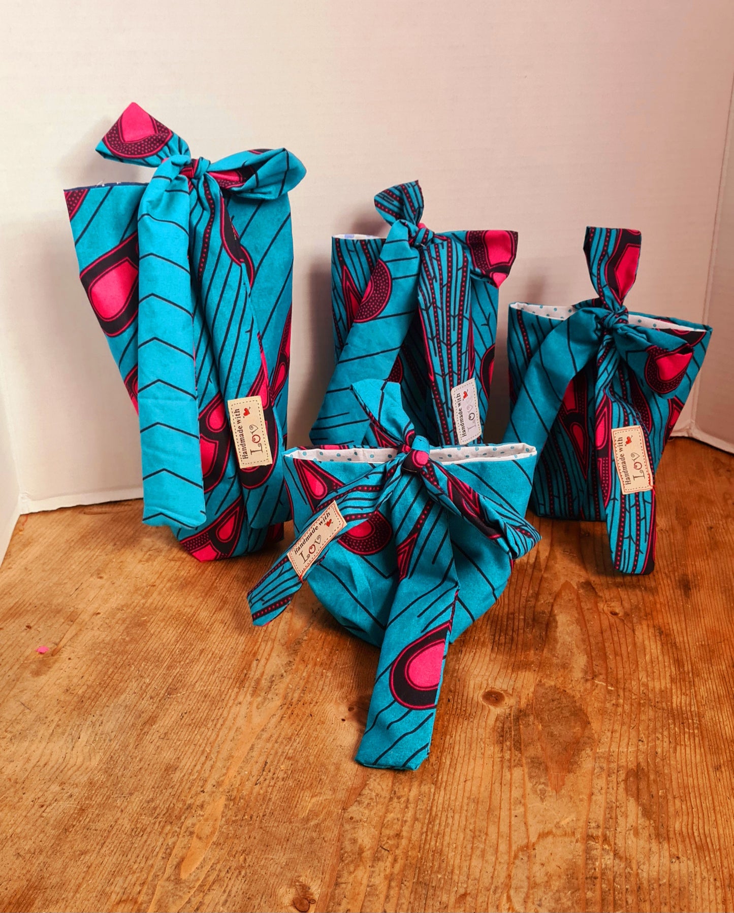 Big Bow (Gift) Bag (S) - African Wax Print Fabric