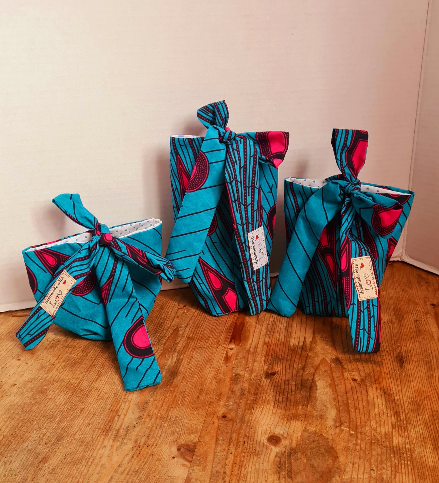 Big Bow (Gift) Bag (S) - African Wax Print Fabric
