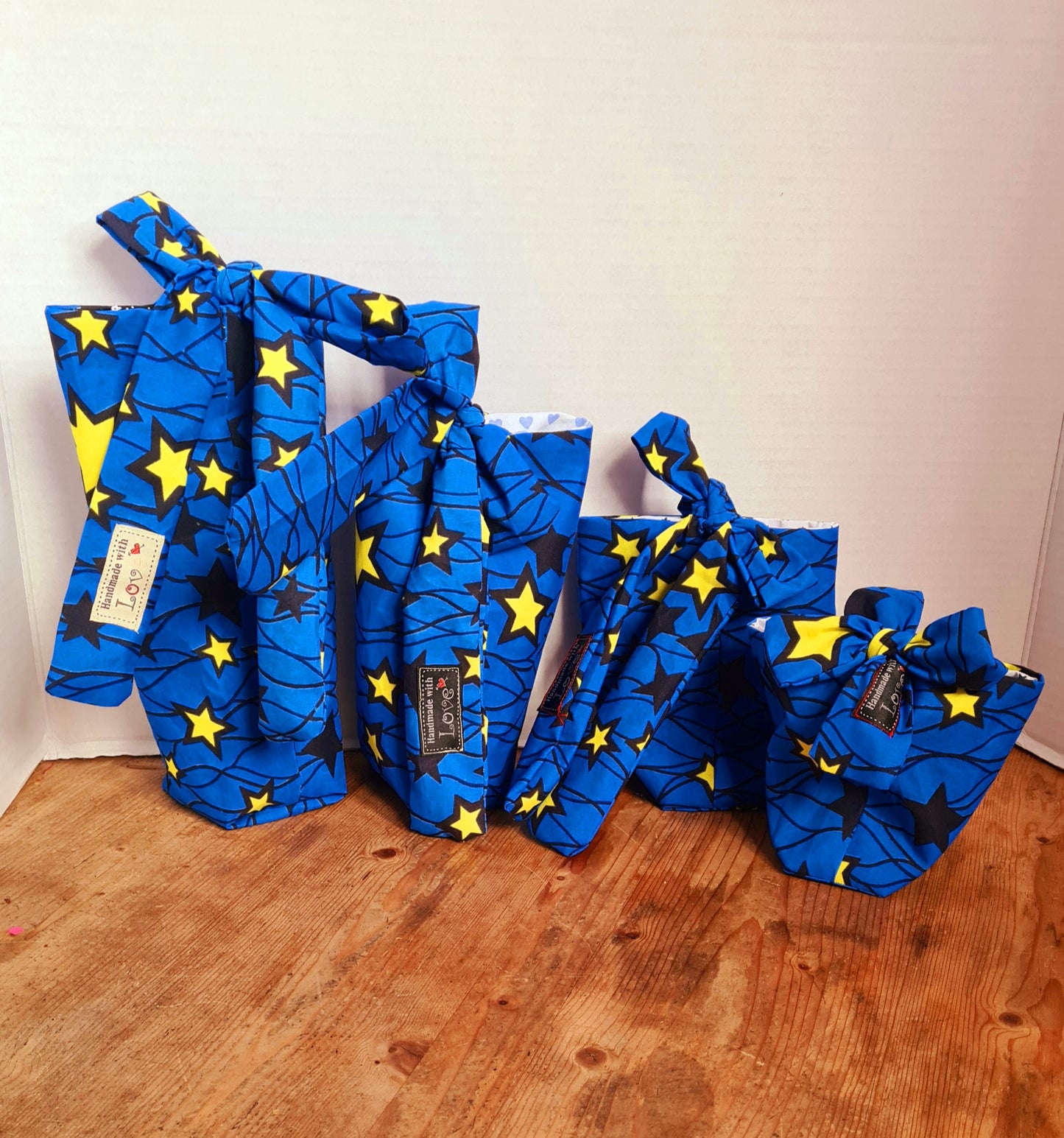 Big Bow (Gift) Bag (M) - African Wax Print Fabric