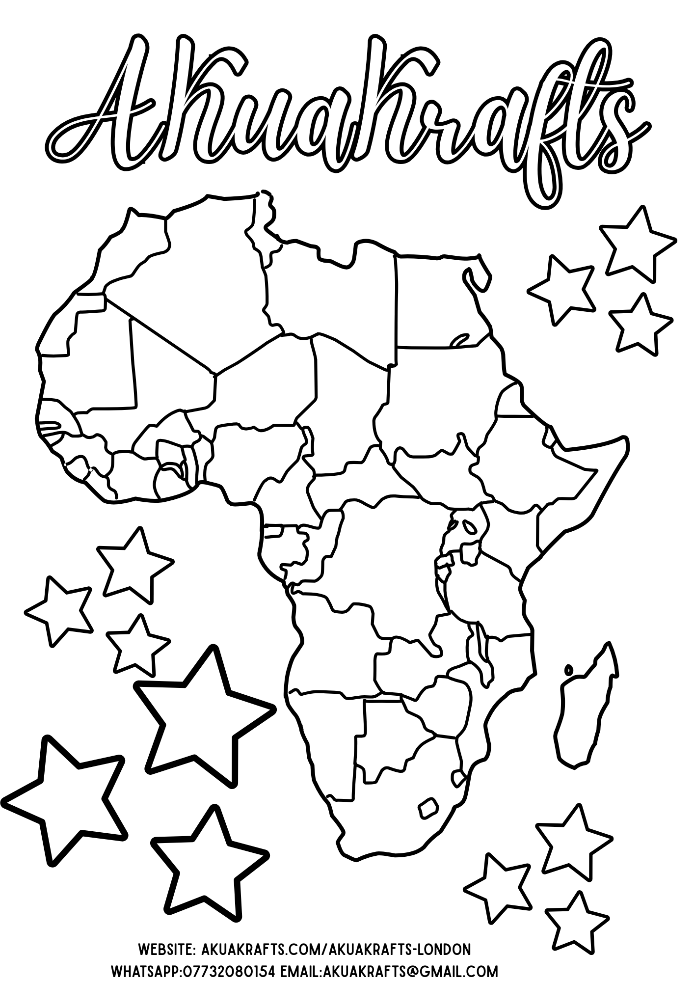 AkuaKrafts Colouring Book – 50 Pages of Creative Fun