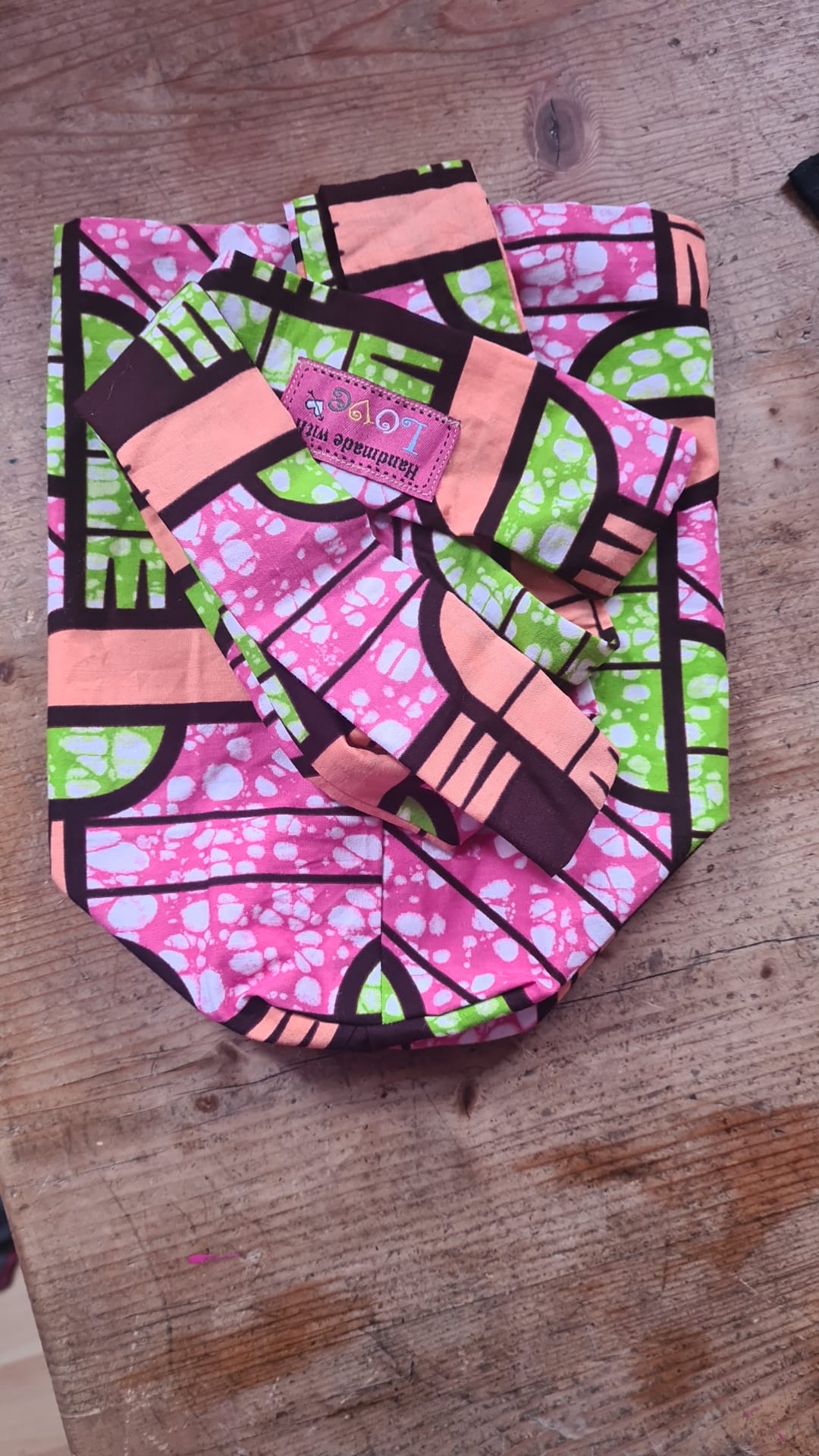 Big Bow (Gift) Bag (M) - African Wax Print Fabric